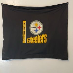 Pittsburgh Steelers pillow cover made in USA 100% polyester black